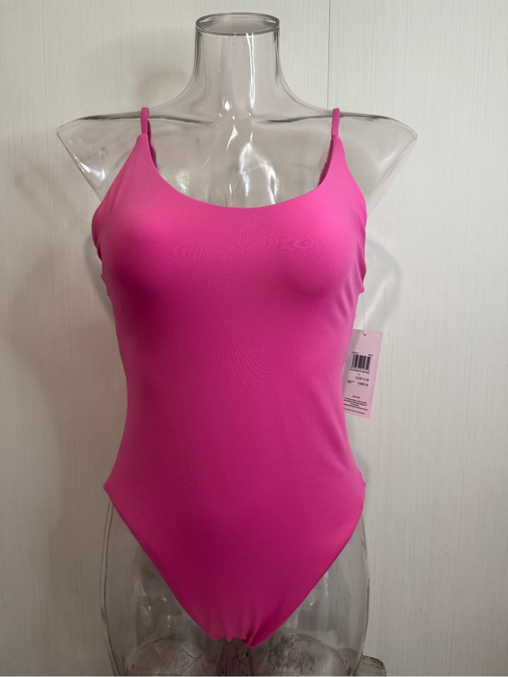 NWT Hurley One Piece Bathing Swim Suit. Pink. Peony. Large. BRAND NEW!